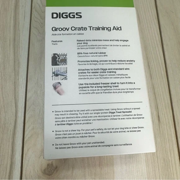 NEW Diggs Groov Crate Training Aid - Navy Blue - Puppy Enrichment Lick Toy Dogs - Picture 4 of 6